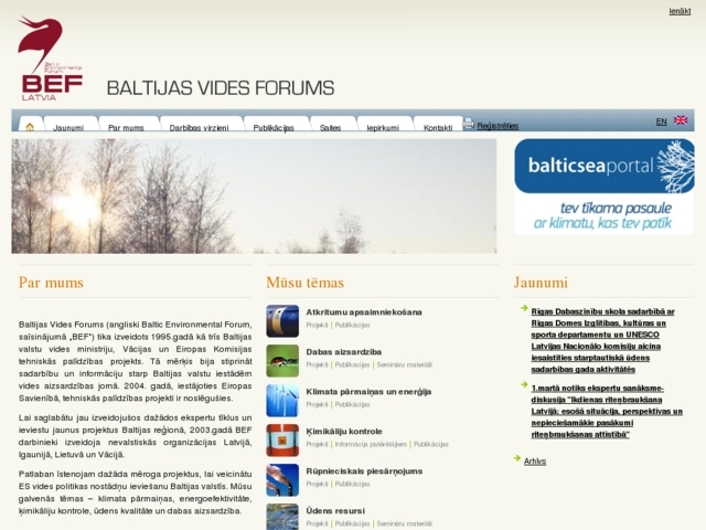 Baltijas vides forums, 